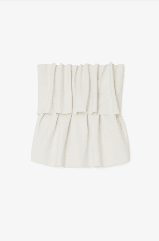 SCULPTED TUBE TOP WHITE/ Dagmar
