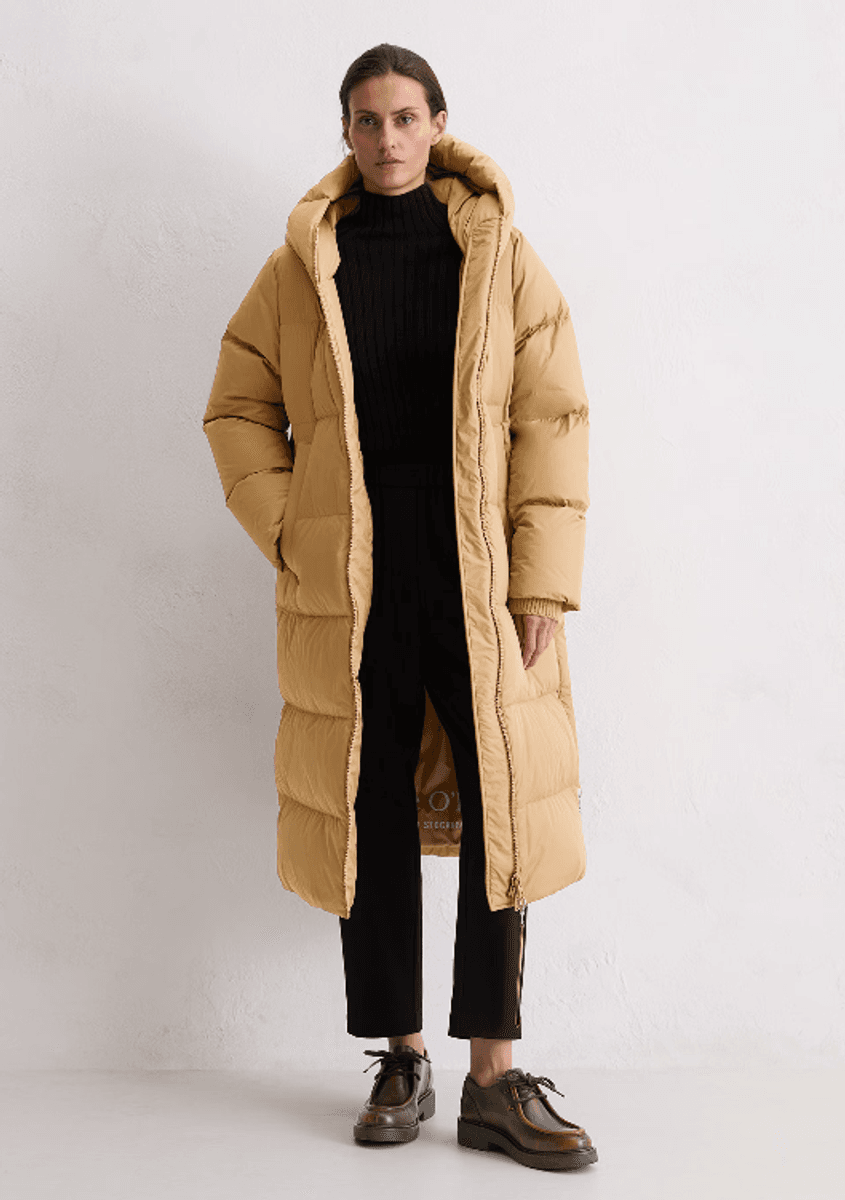 Puffer down hooded coat pure sand/ Marc O`polo
