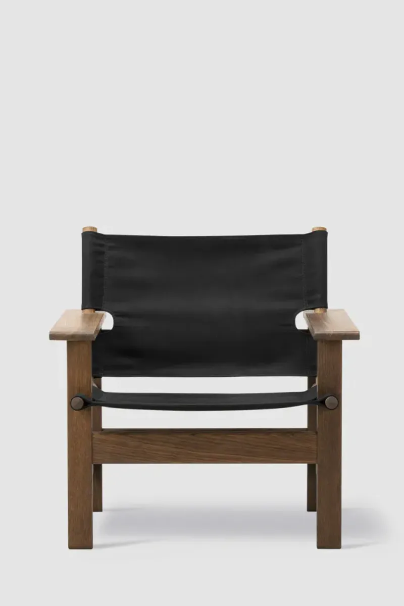 Loungestol - The Canvas Chair 2031 Røkt Eik / Sort Canvas Freder