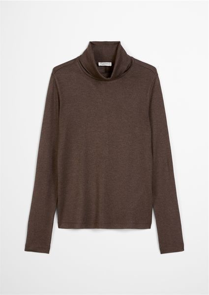 Hovedbilde High neck long sleeve shaded brown melange/ Marc ...