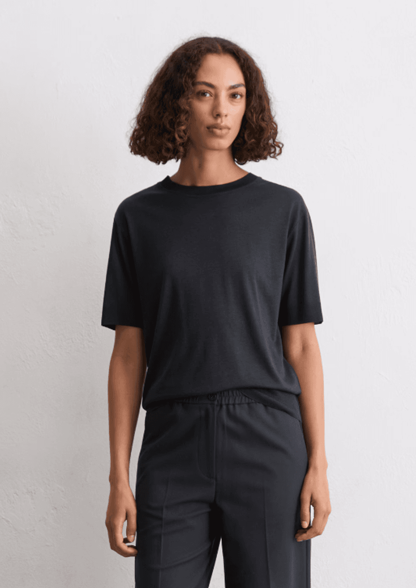 Tencel T-shirts short sleeve Deep night blue/ Marc O' Polo