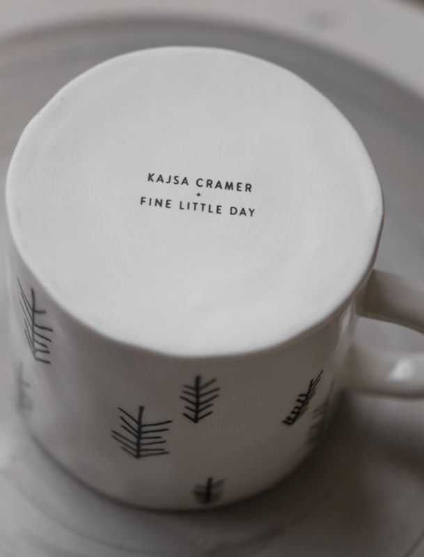 Tall Cup with ear, white/ Fine Little Day