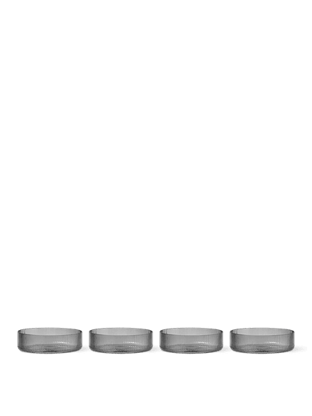 Bilde av Ripple Serving Bowls - Set of 4 - Smoked Grey/ ...