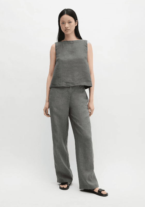 Marc O`Polo linen blouse - Slate Grey Melange