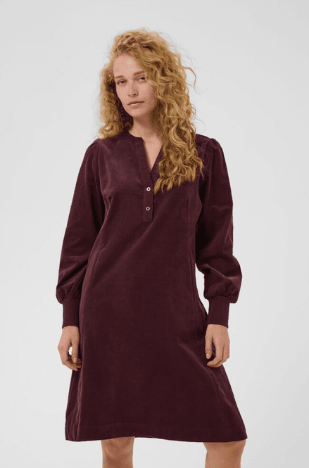 Hovedbilde Culture CUula Rhaena LS Dress - Winetasting - Red