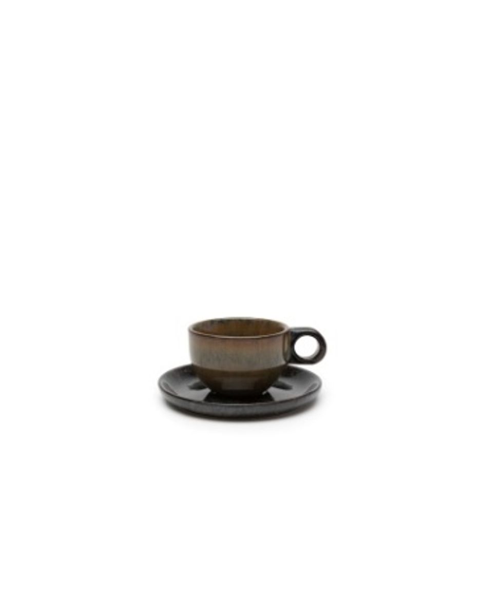 Coffee Cup + Saucer Indi Grey Surface/ Serax