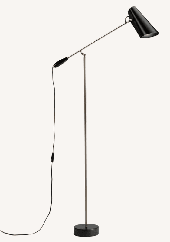Birdy floor lamp Black/Steel/ Northern
