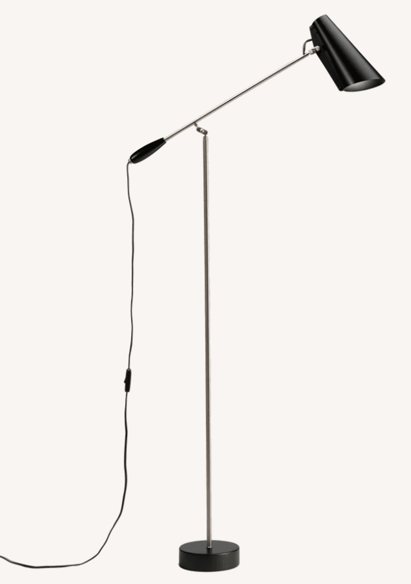 Birdy floor lamp Black/Steel/ Northern