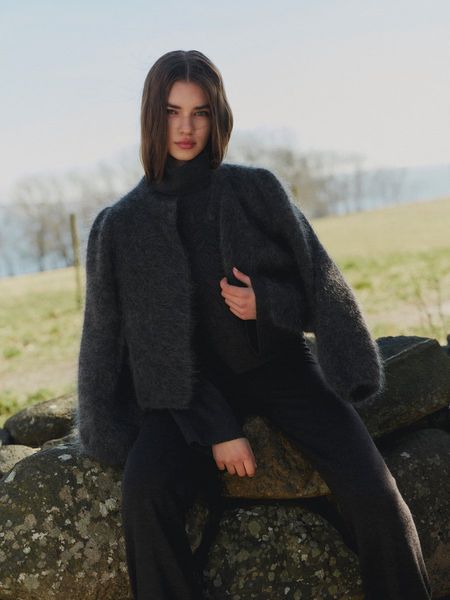 Hovedbilde Amelia Chunky Cardigan Charcoal/ Ella&il