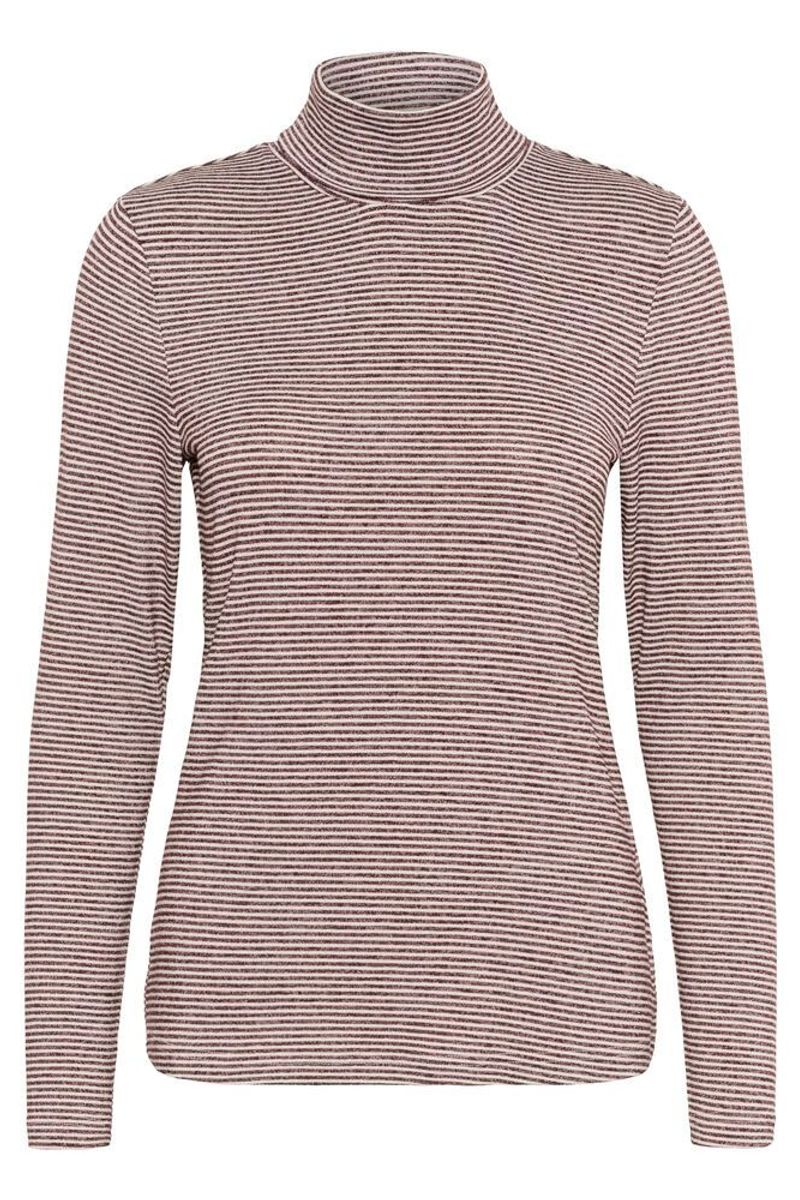 CUalexandra Jersey Rollneck Bordeaux/Whitecap Stripe/ Culture