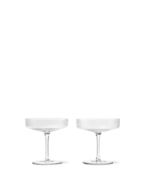 Hovedbilde Ripple Champagne Saucers - Set of 2 - Clear/ Ferm ...