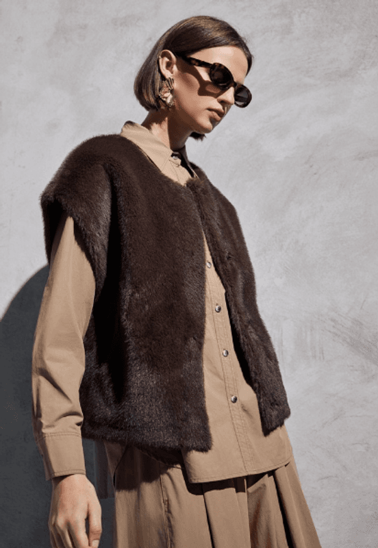Notyz NOVALENCIA Poncho - Nature brown