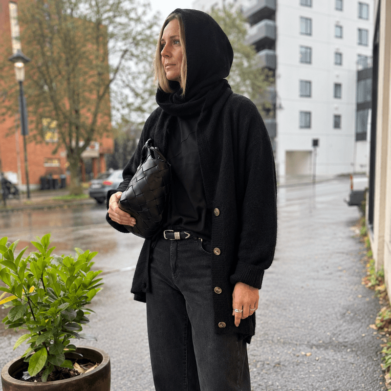 Rève Caroline long cardigan - Black