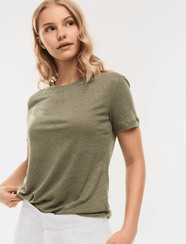 Ella&il Jane Linen Tee - Green