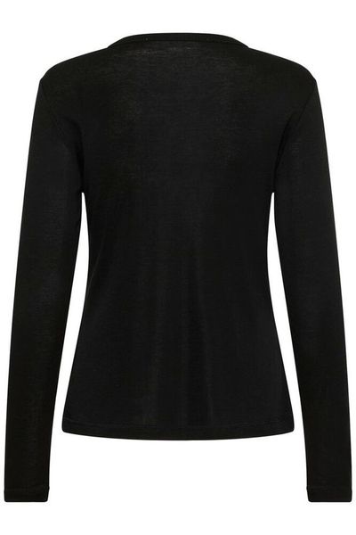 Hovedbilde CUalthea Wool LS ON Tshirt Mid Black/ Culture