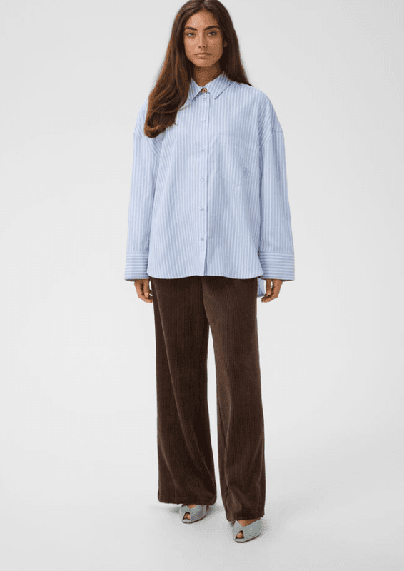 Culture CUmanga Oversize Shirt - Blue/White Stripe