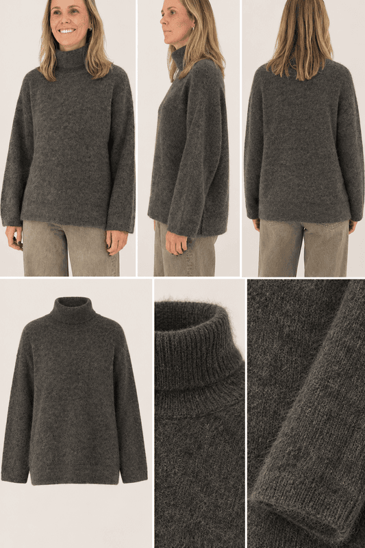 Rève Andrea turtleneck sweater - Moon rock