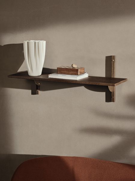 Hovedbilde Sector Shelf Single/Wide - Smoked Oak/Brass