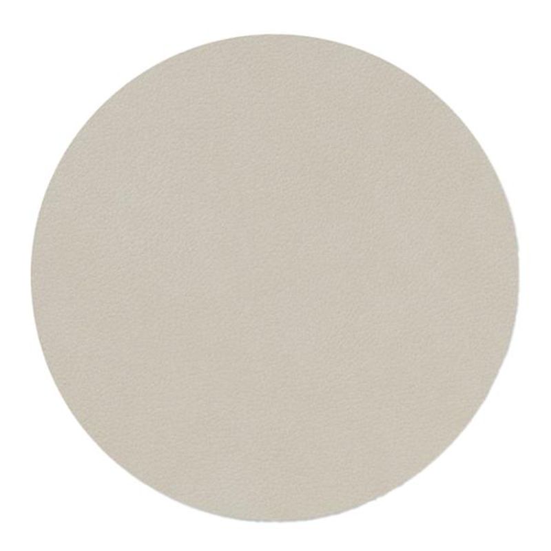 Glass Mat Circle Nupo Oyster White. LIND DNA