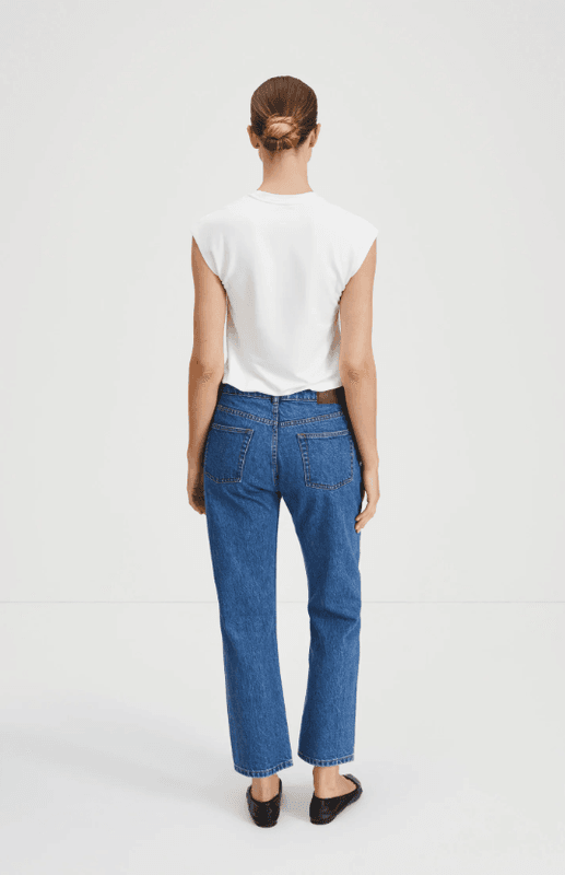 ORIGINAL CROPPED STRAIGHT FIT DENIM - KEN DENIM MID BLUE/ Stylei