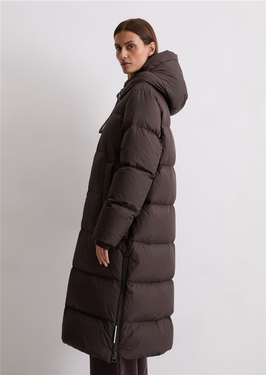 Puffer down hooded coat dark coffee/ Marc O`polo