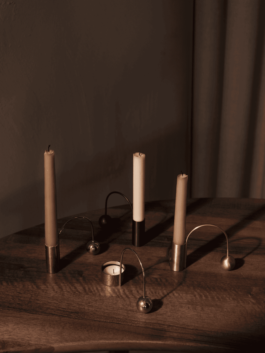 Balance Tealight Holder - Chrome/ Ferm Living