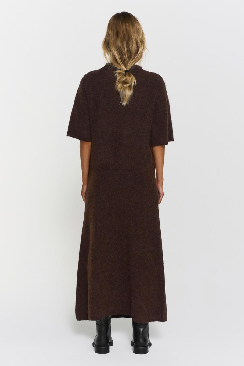 Madina Short Sleeve Knit Mocha Brown/ Twist&Tango