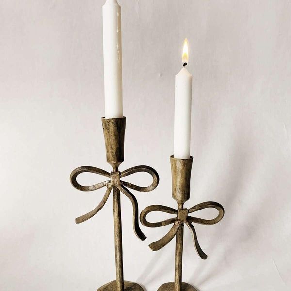 Hovedbilde Lysestake sløyfe rustikk h 20cm. Trend Design