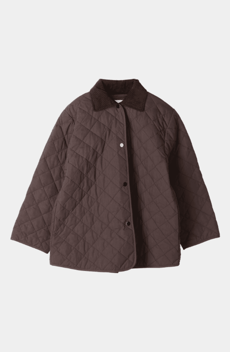 SABRIA QUILTED JACKET - COFFEE/ Stylein